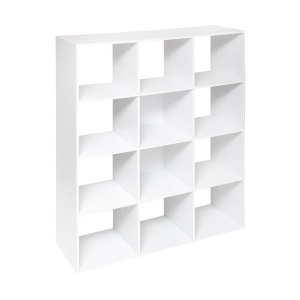 Polica sa 12 pregrada 100,8x32x134cm drvo bela Five 173687C
