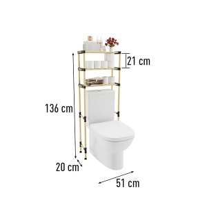 Polica za kupatilo drvena iznad wc šolje Seowood SEO-8180 - Img 2