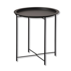 Pomoćni sto okrugli crni 40cm Kesper KSP24661 - Img 2