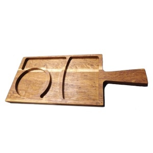 Poslužavnik sa ručkom hrast 400x170x20mm Wood Holz 8304 B2wh