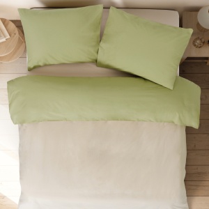 Posteljina CB Simple Set Bicolor Double zelena/meri bež 025571