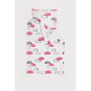 Posteljina za bebe 2 dela oblak roze - Img 2
