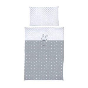 Posteljina za bebe set 2 dela Little bunny grey Klups C-2/H341