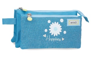 Prazna pernica sa 3 pregrade Happiness plava Enso 99.743.21