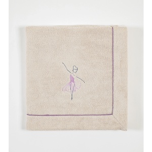 Prekrivač za bebe frotir sa vezom 80x120cm Balerina bež - Img 2