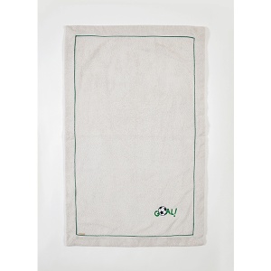 Prekrivač za bebe frotir sa vezom 80x120cm Fudbal bela