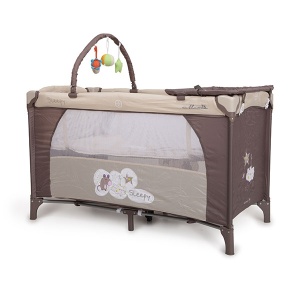 Prenosivi krevetić Cangaroo Sleepy 2u1 Brown CAN6617BR