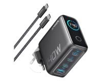 Punjač 140W GaN zidni brzi punjač, 4-porta (3x USB-C, 1x USB-A) sa USB-C M/M pletenim kablom, tamno sivi Anker MOB03342