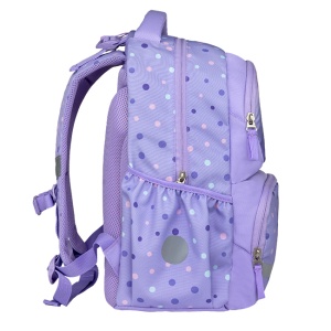 Ranac za školu Belmil Midi 338-36 Purple dots 26x15x41cm - Img 2