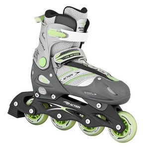Roleri PW126C sivo zelena XS vel 29-32 3090004