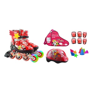 Roleri PW153 crveni set kaciga i štitnici XS vel 29-32 3090215