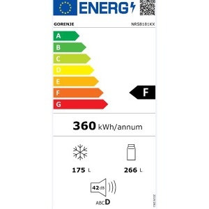 Samostalni frižider side by side NRS8181KX Gorenje 20001332