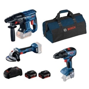 Set akumulatorskih alata GBH 180-LI + GSR 18V-50 + GWS 180-LI Bosch 0615990M32