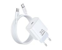 SET:Strujni punjac Figen 30W USB+TIP C+ kabl TIP C na TIP C RP-U71, REMAX