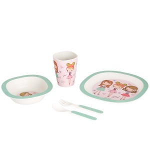 Set za hranjenje dece Fashion girl 5/1 BigBamBoo BB103-1 - Img 2