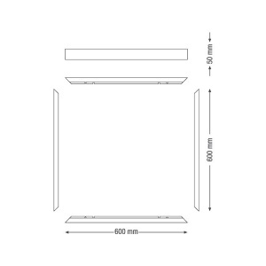 Set za nadgradnu montažu LED panela 60x60 Osram O78018 - Img 2