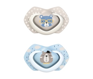 Silikonska Varalica 0-6m 2 Kom Canpol Babies Bonjour Paris 22/647_blu