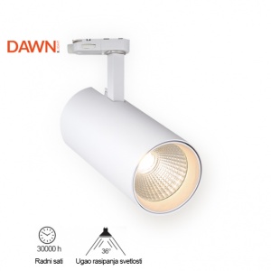 Šinski reflektor LED JM-4070 30W 4000K 36° beli Trofazni 300156