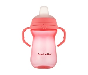 Šolja Sa Silikonskim Kljunom 250ml Roze Canpol Babies 56/615_pin