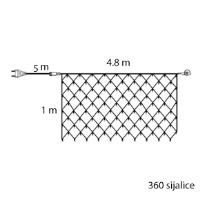 Spoljašnja novogdišnja LED svetleća mreža 100x480cm Toplo bela Lumineo Icicle 494901 - Img 2