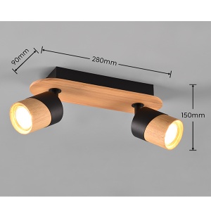 Spot lampa Aruni 2xGU10 Trio Lighting 801100232 - Img 2