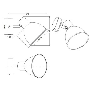 Spot lampa Delume 1xE27 Trio Lighting R86671032 - Img 3