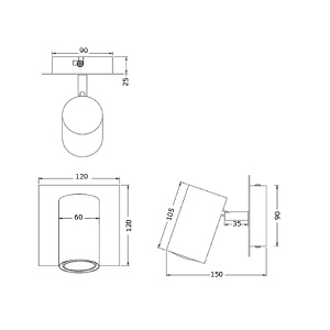 Spot lampa Marley 1xGU10 Trio Lighting 802400101 - Img 2