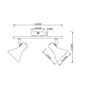 Spot lampa Nina 2xE14 Trio Lighting R80162002 - Img 2