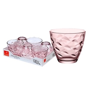 Staklena čaša BORMIOLLI ROCCO Flora Lilac Water 61918 6 kom - Img 2