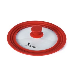 Stakleni poklopac 24/26/28cm silikonski okvir Atlanta Luigi Ferrero 650016