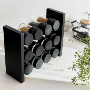 Stalak za začine Otto 21x26cm 12kom crni 039074