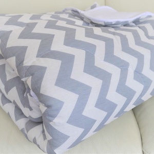 Štep deka Zig zag 200x200 plavo bela 50102 598-1