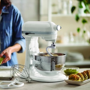Stoni mikser sa podizačem posude Heavy Duty 5,2L 375W bela KitchenAid KA5KSM55SXEWH - Img 3