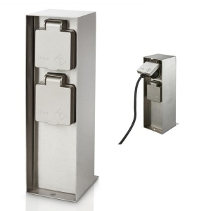 Strujna utičnica Rock side-earthing inox Philips 17108/47/16