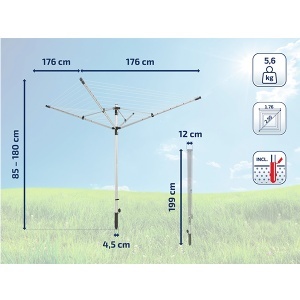 Sušač za veš rotaciono dvorišni Linolift 50m Leifheit LF 85359 - Img 3