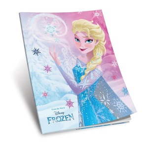 Sveska Frozen Elsa blue pink A4 meki povez prazna 68214p