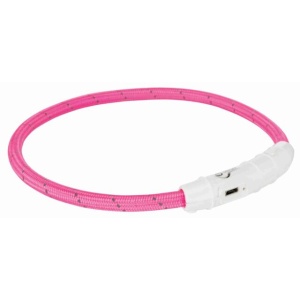 Svetleća ogrlica USB XS-s 35cm/7mm pink