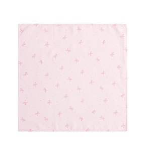 Tetra pelena od muslina 78x78cm Mašna roze
