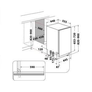 Ugradna mašina za pranje sudova 45cm 10 kompleta Whirlpool ELE02502 - Img 2