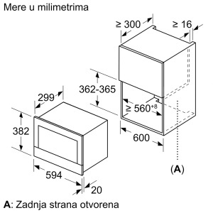 Ugradna mikrotalasna rerna serija 8 Bosch BFR634GW1 - Img 4