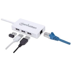 USB hub USB-C 3xUSB 3.1 Gigabit Ethernet Manhattan 1061450 - Img 3