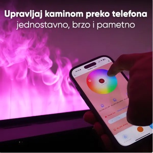 Wi-fi dekorativni električni kamin 800mm sa vodenom parom DK-08MC/T - Img 2