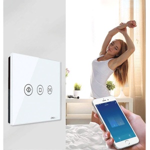 Wi-fi pametni prekidač zavesa na dodir EU beli Sonoff 195011/WH - Img 2