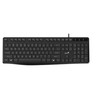 Žičana tiha tastatura USB AI,US crna Genius 4710268261902