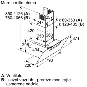 Zidni aspirator 80cm serija 2 Bosch DWK87EM60 - Img 4