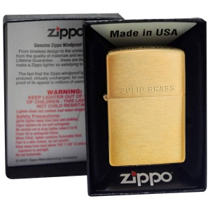 ZIPPO UPALJAČ- SOLID BRASS/BRUSH F 204B - Img 3