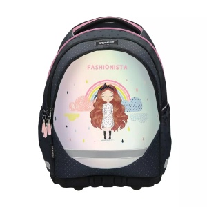 Anatomski ranac za školu Street Fashion 2022 31x15,5x43cm crna roze