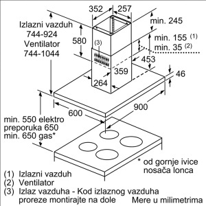 Aspirator 90cm Serija 6 Bosch DIB98JQ50 - Img 4