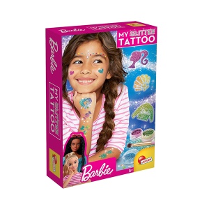 Barbi kreativni set Sjajne tetovaže za devojčice Lisciani 54165