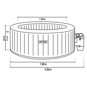 Bazen Đakuzi Intex Pure Spa 28486 180x66cm 677L za 4 osobe plavi - Img 2